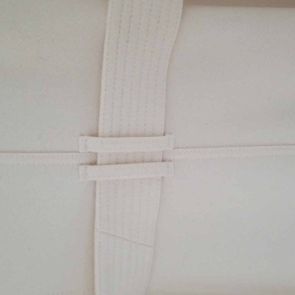 Burberry Cream White Wool Blend Single Breasted "Indiana" Peacoat - Picture 10 of 16